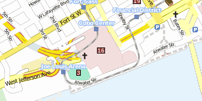 Cobo Center Detroit Stadtplan