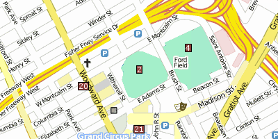 Comerica Park Stadtplan