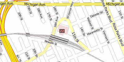 Michigan Central Station Stadtplan